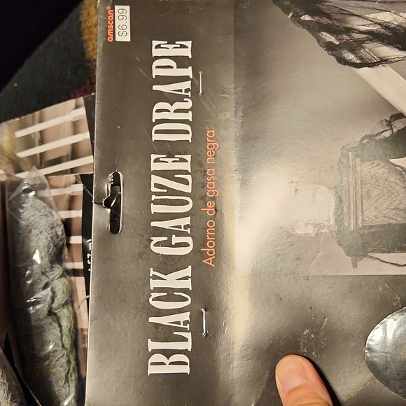 Black Gauze Drape ☆ Halloween Decor ☆ Creepy Scary Black Drape ☆ New in pkg - Picture 3 of 10